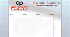 Desktop Screenshot of craigavonplastics.com